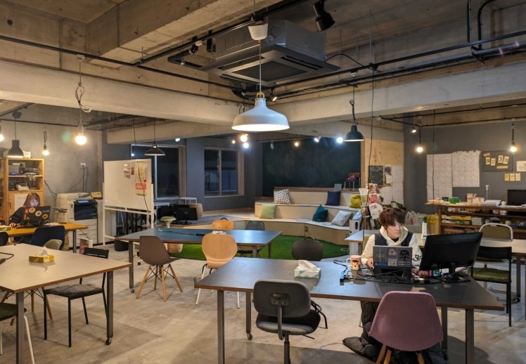 フリーアドレスのオフィス