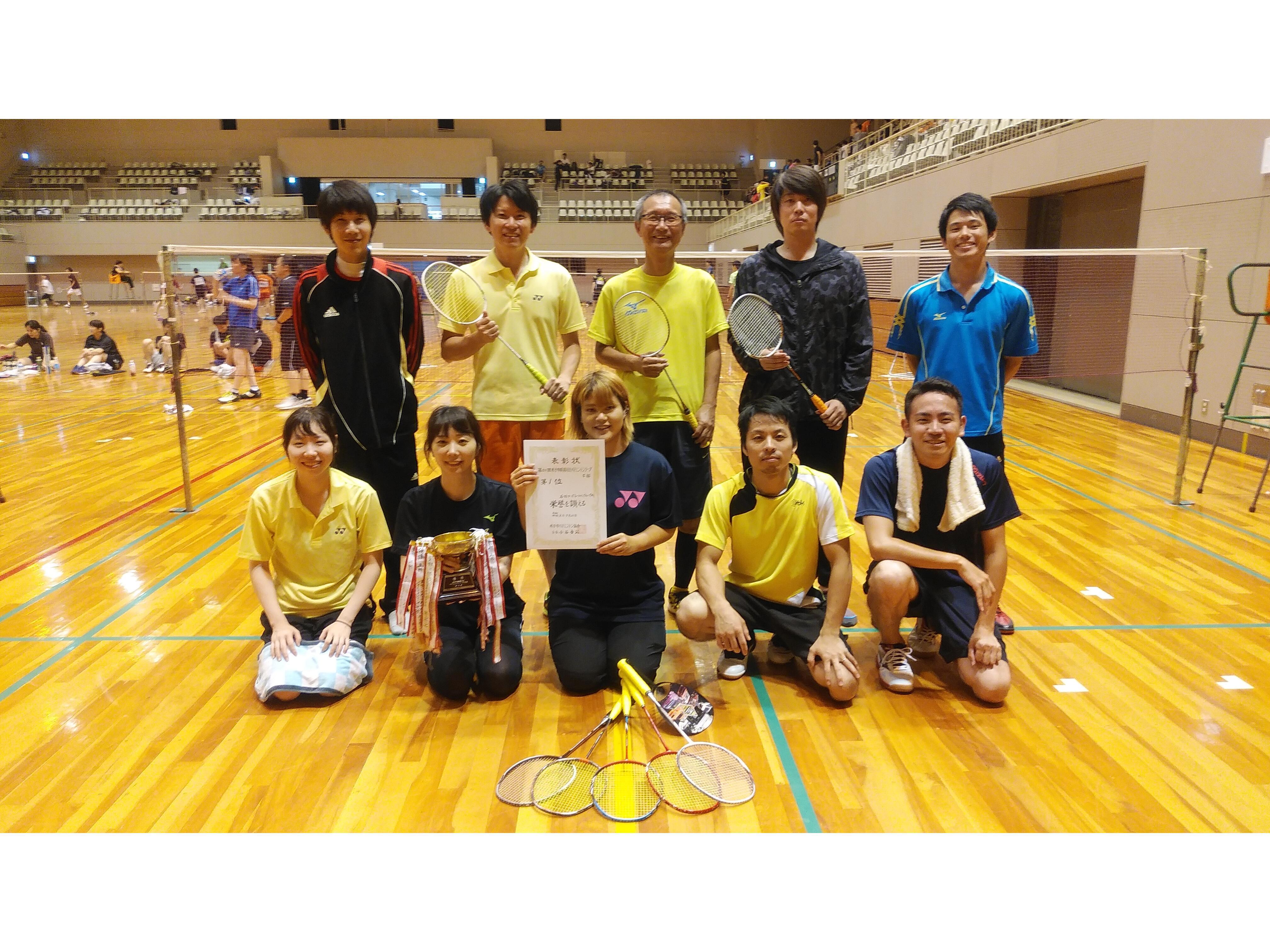 米子市職場対抗バドミントンリーグ大会出場