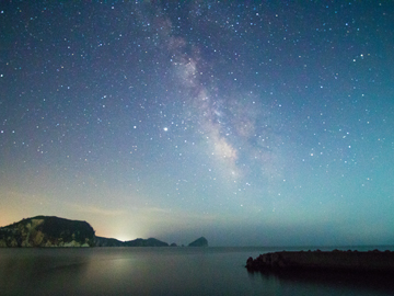 夏の南の空の天の川