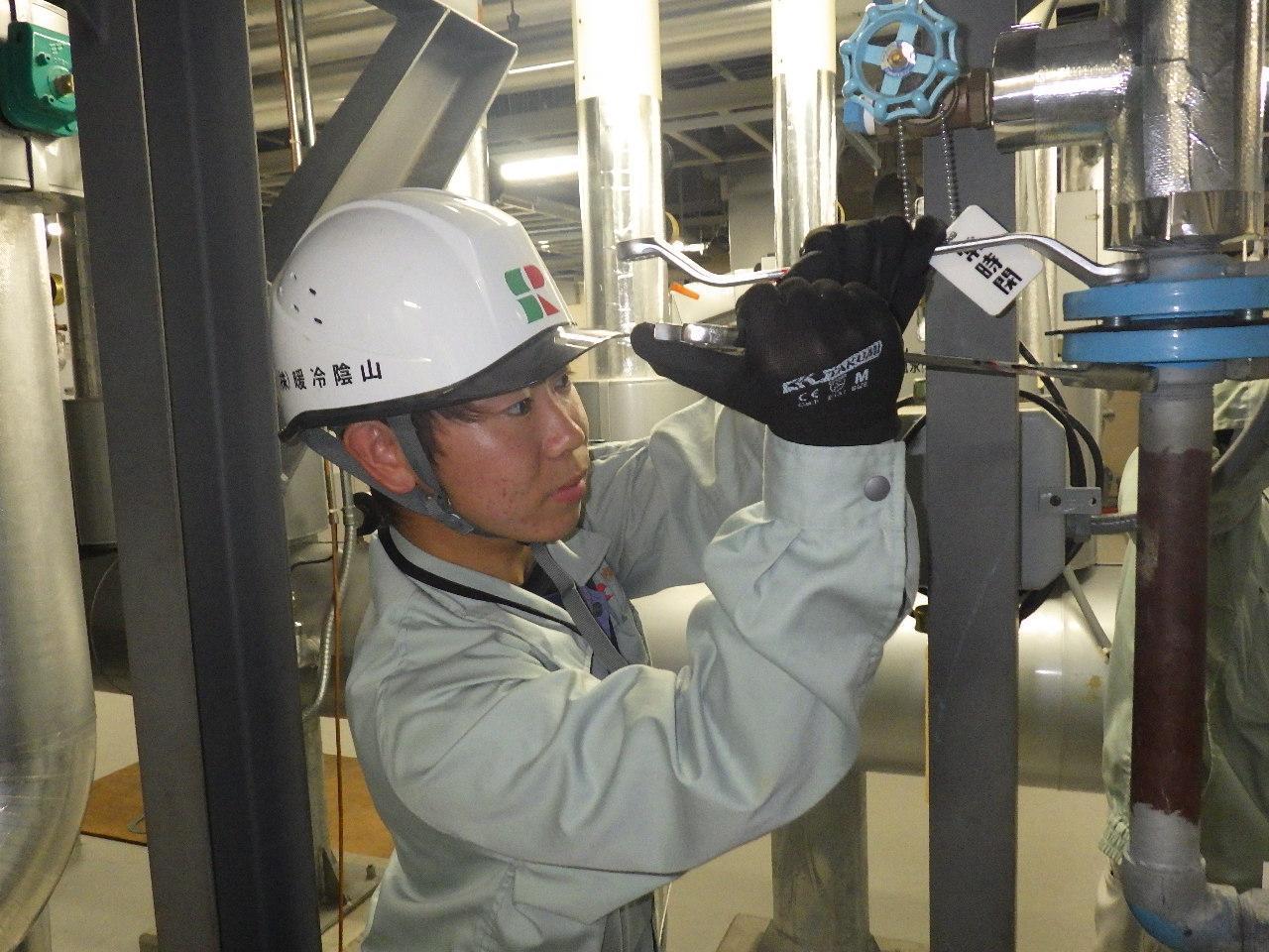 配管工事の様子