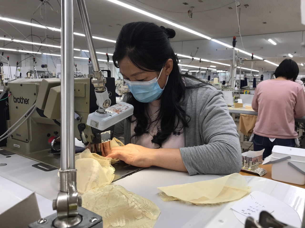 縫製の様子